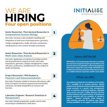 INITIALISE is hiring – Four open positions